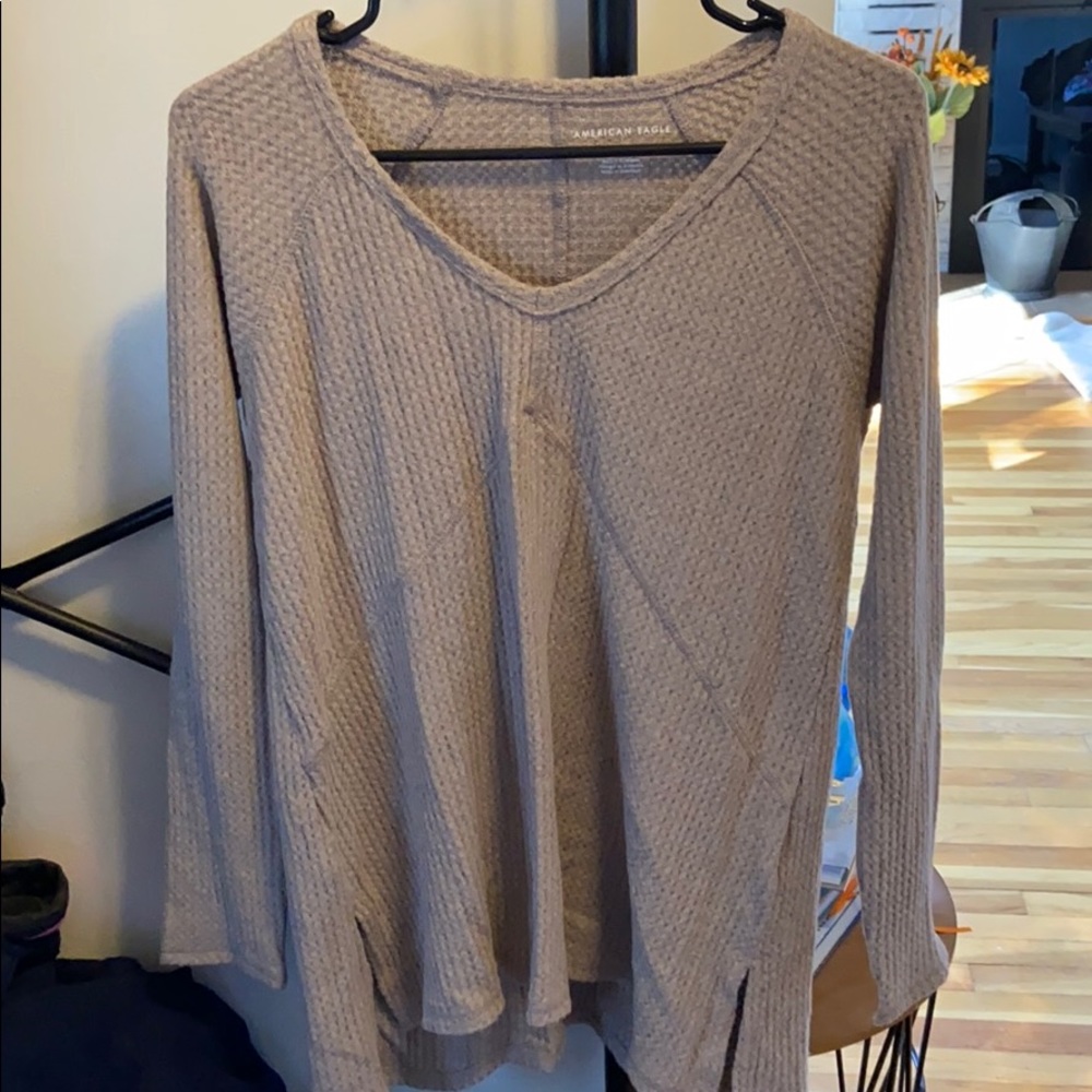 AE grey softspun sweater. Size XS